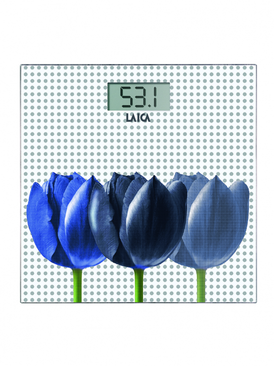 Báscula LAICA PS1075W ELECTRONICA blanco FLOR azul